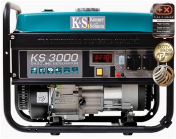 Generator curent electric Könner & Söhnen KS 3000, 7 CP, Autonomie 15 h, Benzina (Albastru/Negru)