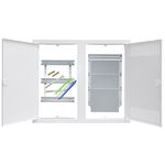 Media combi-enclosure frame and doors, horizontal 3-rows, Schrack