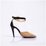 Pantofi eleganti din piele naturala cu toc cui pentru femei 23HAT13059, FARA BRAND
