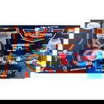 Pusca Air Blasters, cu luneta, 12 mingi de burete EVA si tinta, King Sport, 52x30x47 cm