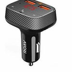 Incarcator auto Anker Roav SmartCharge F2, 2 x USB, FM, Bluetooth, AUX (Negru)