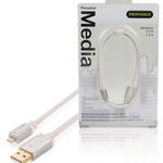 Cablu de Incarcare si Sincronizare Apple Lightning 1.0m Alb, Profigold