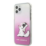 Husa Premium Originala Karl Lagerfeld Compatibila Cu iPhone 12 Pro Max, colectia Choupette Fun, roz -klhcp12lcfnrcpi