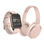 Ceasuri Barbati KENDALL KYLIE Smartwatch BlueTooth Headphone Set 40mm Rose Blush