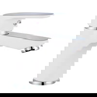 SchÜtte baterie de chiuveta mixer alaska, alb si crom, SCHÜTTE