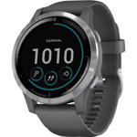 Ceas Smartwatch Garmin Vivoactive 4, Shadow Gray/Silver SEU, GARMIN