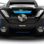 Sistem Audio Philips AZB798T/12, 12 W RMS, CD/MP3 Player, Bluetooth, USB (Negru), Philips