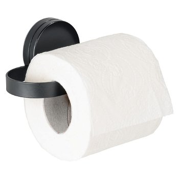 Suport pentru hârtia de toaletă Wenko Static-Loc® Pavia, negru, Wenko