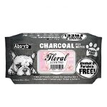 Absorb Plus, Charcoal Pet Wipes Floral, 80 buc, Absorb