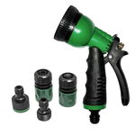 Pistol de stropit multijet cu patru accesorii, Verde-Negru, PM-0066, 