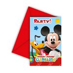 Set 6 invitatii petrecere Mickey Mouse cu plic Disney, Balloon4Party