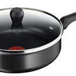 Cratita cu capac Tefal Invissia B3093242, 24 cm, Negru, Tefal