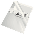 Mapa plastic A4 cristal cu doua deschideri 25/set Esselte transparent, Esselte