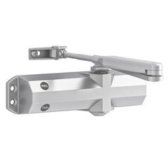 Amortizor pentru usa cu brat hold-open, argintiu 80 kg