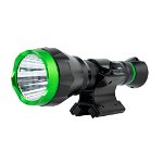 Lanterna PNI Adventure F750 Green Light, aluminiu, LED 10W, 500 lm, pana la 850 m, 4000mAh, IP44, 4000mAh inclus, cu alimentator PNI CHG300 inclus