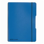 Caiet My.Book Flex A5, 40 file, matematica, coperta albastru deschis transparent, elastic negru, Herlitz