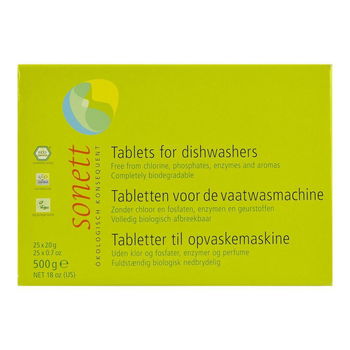 Tablete pentru masina de spalat vase, Sonett, 500 g, bio, Sonett