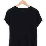 Imbracaminte Femei Kinross Linen Knit Cap Sleeve T-Shirt BLACK