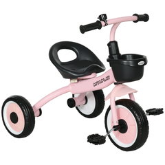 Tricicleta pentru Copii, AIYPLAY, 2-5 Ani, cu Scaun Reglabil si Cos, 70,5x53x58 cm, Roz