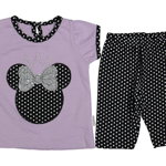 Compleu tricou si pantalon pentru copii, Minnie, Mov, 9-24 luni, CaroKids