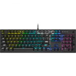 Tastatura mecanica gaming Corsair K60 PRO Low Profile iluminare RGB switch Cherry MX Low Profile SPEED Negru