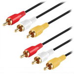 Cablu 3 RCA tata x 3 RCA tata 10 ml. TED284666 EOL, TED Electric