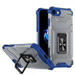 Husa Spate AntiShock Upzz Tough Stand Crystal Ring Compatibila Cu iPhone 7 / 8 / SE 2020, Albastru, Upzz
