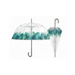 Umbrela dama automata Perletti forma cupola, cu frunze, 89 cm