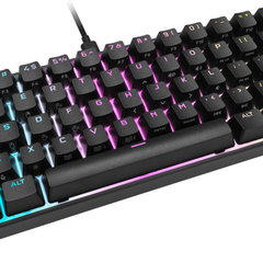 Tastatura mecanica gaming Corsair K65 mini 60%, iluminare RGB, cablu detasabil USB-C, Switch Cherry MX Speed, Negru Tastatura mecanica gaming Corsair K65 mini 60%, iluminare RGB, cablu detasabil USB-C, Switch Cherry MX Speed, Negru