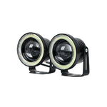 Set 2 proiectoare auto cu LED Angel Eyes, lumina alba, Tenq.ro