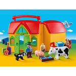 Playmobil - 1.2.3 set mobil ferma cu animalute, PLAYMOBIL