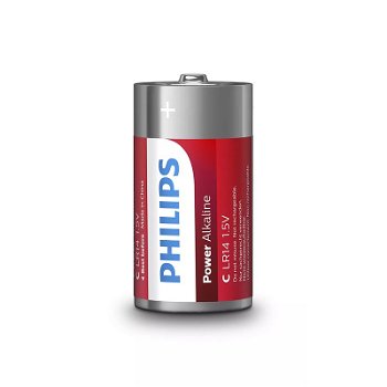 Baterii Philips Power Alkaline LR14P2B/10, C, 2 buc, Philips