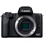 Aparat foto Mirrorless Canon EOS M50 Mark II, 24.1, 4k, Wi-Fi, Negru, Body