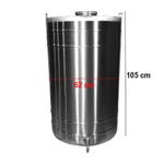 Butoi Bidon Damigeana Canistra INOX Alimentar Lapte Suc Vin Tuica Miere Lapte 300 l Capac Robinet
