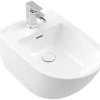 Bideu suspendat Villeroy & Boch Antao Ceramic Plus 37.5x56cm  Stone White, Villeroy&Boch