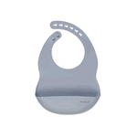 Baveta ajustabila din silicon cu buzunar Nordic blue mist, Saro Baby