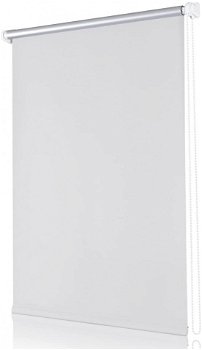 Jaluzea cu role fara foraj pentru ferestre/usi Sekey, poliester, alb, 150 x 85 cm, 