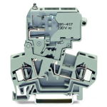 2-conductor fuse terminal block; with pivoting fuse holder; with blown fuse indication by neon lamp; 230 V; for DIN-rail 35 x 15 and 35 x 7.5; 4 mm²; CAGE CLAMP®; 4,00 mm²; gray, Wago