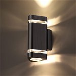 Lampa de perete CELAVY, aluminiu, negru, 5 W, 3000K, 24 X 11 cm