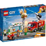 LEGO - Set de joaca Stingerea incendiului de la burger bar , ® City, Multicolor