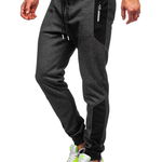 Pantaloni de trening negru-alb bărbati Bolf Q1033, BOLF