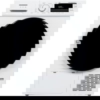 Uscator de rufe cu pompa de caldura Heinner HHPD-M9G5PBKD++, 9 kg, 16 programe, Clasa D, Display led, Functie anti-sifonare, Lumina cuva, Indicator curatare filtru scame, Indicator rezervor colectare apa plin, Blocare acces copii, Alb