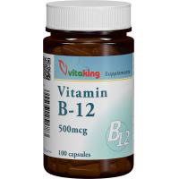 Vitamina B12 (Cianocobalamina), 500 mcg, 100 capsule, VitaKing Vitamina B12 (Cianocobalamina), 500 mcg, 100 capsule, VitaKing
