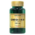 Omega 3-6-9 Ulei seminte de in 1000mg, 60 capsule, Cosmopharm, Cosmopharm