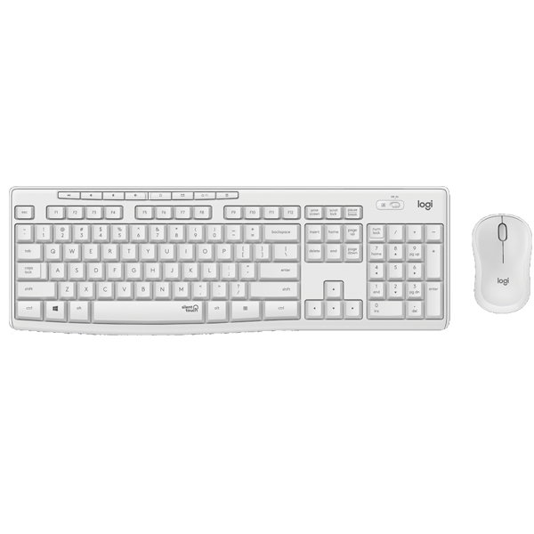 Kit wireless tastatura si mouse Logitech MK295 Silent US int. layout White 920-009824