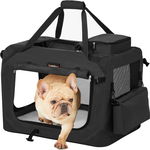 Geanta de transport pentru animale de companie S, Feandrea, max 7 kg, 50x35x35 cm, tesatura Oxford/otel, negru, Feandrea