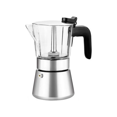 Espressor aragaz BRA Flavour, inox, sticla, 6 portii