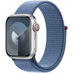 Apple SmartWatch Apple Watch S9, Cellular, 41mm Carcasa Aluminium Silver, Winter Blue Sport Loop, Apple
