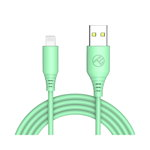 Cablu de date si incarcare Tellur silicon, USB la Lightning, 1m, verde