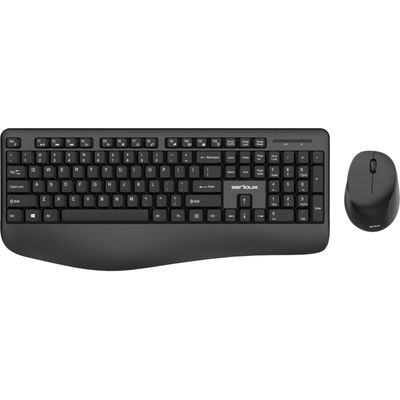 Kit tastatura si mouse optic wireless Serioux SRXK-NK9810WR negru